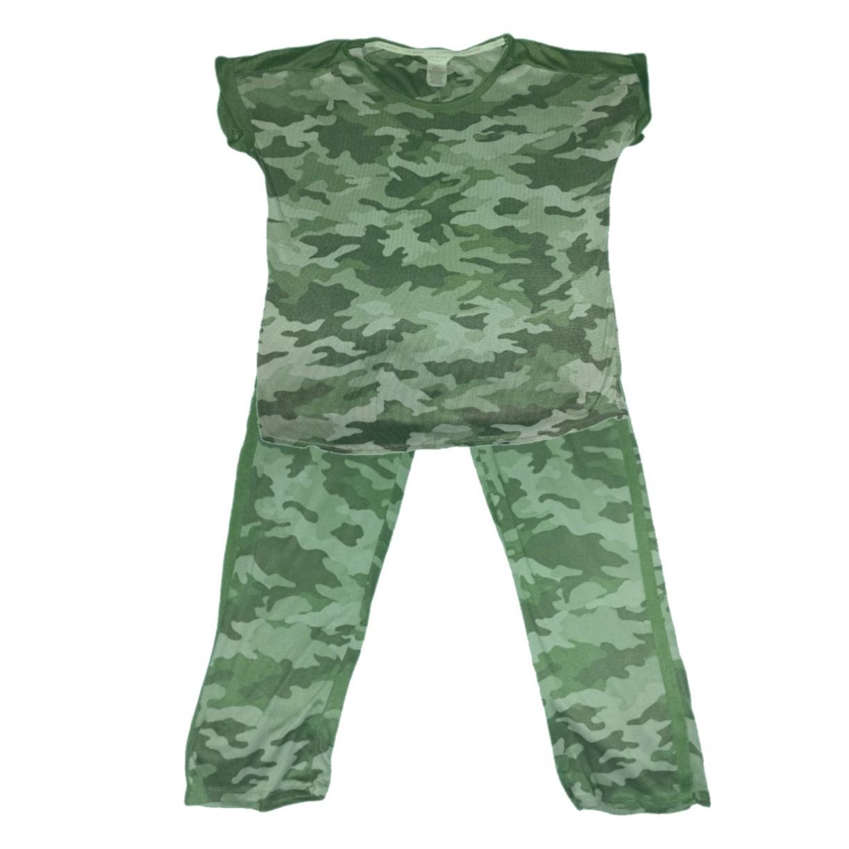 Lucky Brand Green Camouflage Soft Pajama Set Size M
